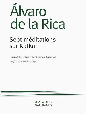cover image of Sept méditations sur Kafka